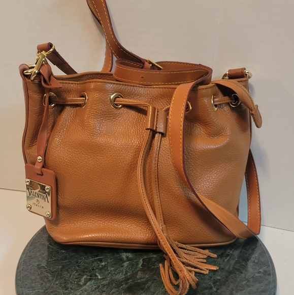 Valentina Bags Valentina Leather Bucket Bag Poshmark